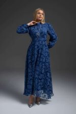 robe longue bleu royal