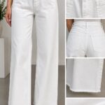 Élégance Décontractée : Jean Blanc Coupe Large