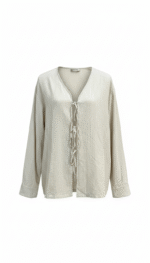 veste légère texturée beige