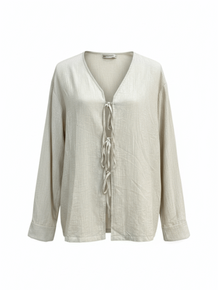 veste légère texturée beige