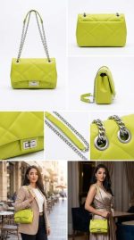 Sac Matelassé Vert Anis – Un Pop de Couleur Audacieux et Tendance