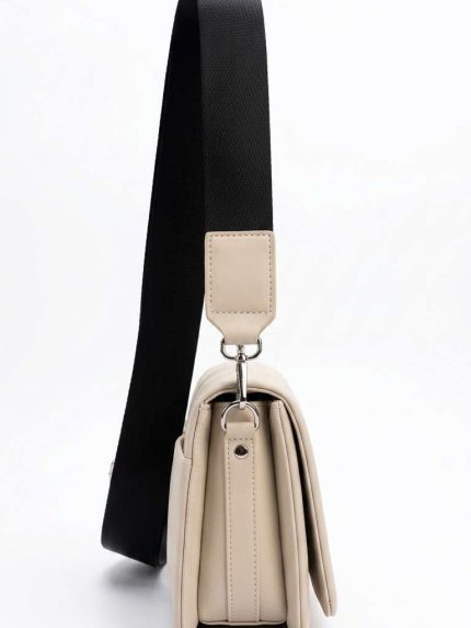 Sac Bandoulière Écru – Style Minimaliste et Sangle Large