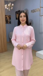 Ensemble Jupe Plissée Rose Poudré Deux Pièces – Élégance Romantique et Charme Délicat