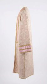 Blouse beldi moderne femme rose poudre en brocart et satin facon selham d apparat Orkidia Fashion Nador