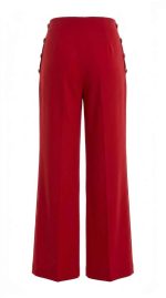 Pantalon Rouge Passion aux Boutons Dorés – Image 2
