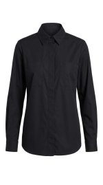 Chemise Noire Chic et Minimaliste - Orkidia Fashion