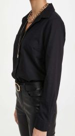 Chemise Noire Chic et Minimaliste - Orkidia Fashion – Image 3