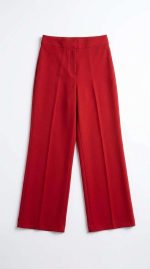 Élégance Écarlate : Pantalon Tailleur Rouge Intense