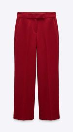 Élégance Écarlate : Pantalon Ceinturé Rouge