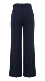 Élégance Structurée : Pantalon Noir Ceinture Marquée – Image 2