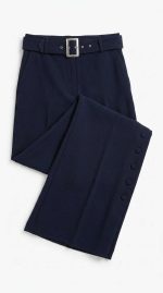 Élégance Structurée : Pantalon Noir Ceinture Marquée