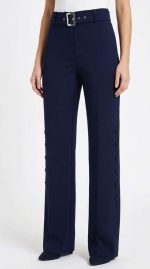 Élégance Structurée : Pantalon Noir Ceinture Marquée – Image 4