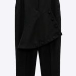 Élégance Intemporelle : Pantalon Noir Ceinture R&M