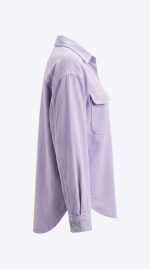 Chemise Lilas Oversize en Denim Léger - Orkidia Fashion – Image 3
