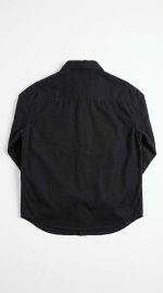 Chemise Urbaine Noire en Coton Structuré – Image 2