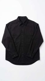 Chemise Urbaine Noire en Coton Structuré