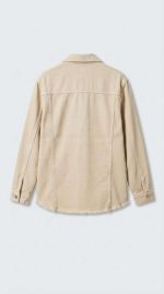 Veste en Jean Beige Style Décontracté Chic - Orkidia Fashion – Image 2