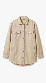 Veste en Jean Beige Style Décontracté Chic - Orkidia Fashion