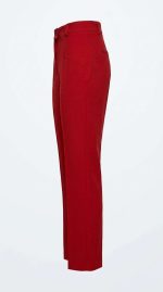 Élégance Rouge : Pantalon à Jambes Larges – Image 3
