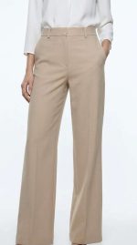 Élégance Décontractée : Pantalon Beige Coupe Large – Image 4