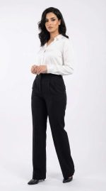 Élégance Intemporelle : Pantalon Noir Classique – Image 4