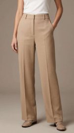 Pantalon Palazzo Beige Intemporel – Image 5