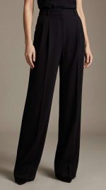 Élégance Décontractée : Pantalon Large en Tergal Noir – Image 5