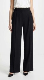 Élégance Décontractée : Pantalon Large en Tergal Noir – Image 4