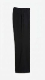 Élégance Décontractée : Pantalon Large en Tergal Noir – Image 3