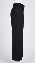 Élégance Intemporelle : Pantalon Noir Ceinturé – Image 3
