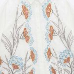 Chemise Orfée en Lin avec Broderies Florales et Sequins