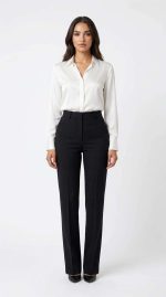 Élégance Intemporelle : Pantalon Tailleur Noir – Image 3