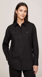 Chemise Noire Tommy Hilfiger - Élégance Classique pour Femme – Image 6