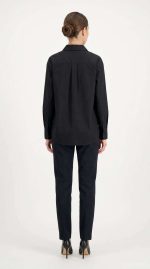 Chemise Noire Tommy Hilfiger - Élégance Classique pour Femme – Image 5
