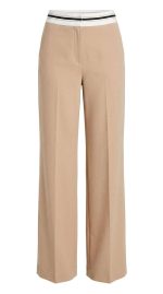 Élégance Confortable : Pantalon Beige à Taille Élastiquée