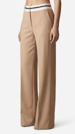 Élégance Confortable : Pantalon Beige à Taille Élastiquée – Image 3