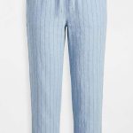 Élégance Riviera : Pantalon en Lin Rayé