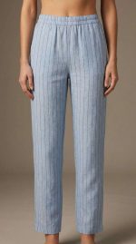 Élégance Riviera : Pantalon en Lin Rayé – Image 5