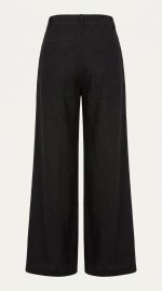 Élégance Intemporelle : Pantalon en Lin Noir – Image 2