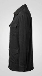 Ensemble Noir Chic Style Cargo – Longue Chemise à Poches et Pantalon Large – Image 3