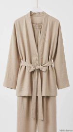 Élégance Nomade : Ensemble Kimono et Pantalon Fluide