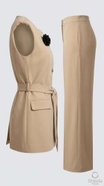 Tailleur Court Beige Alma – Élégance Intemporelle – Image 3