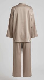 Ensemble 2 Pièces Femme : Veste à liens noués et Pantalon Large Beige | Orkidia Nador