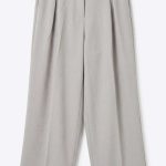 Élégance Fluide : Pantalon Large Gris Perle