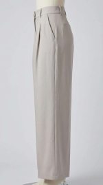 Élégance Fluide : Pantalon Large Gris Perle – Image 3