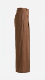 Élégance Décontractée : Pantalon Évasé Marron – Image 3