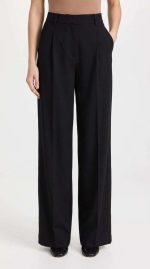 Pantalon Noir Coupe Palazzo Intemporel – Image 4