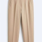 Pantalon Droit Beige Intemporel
