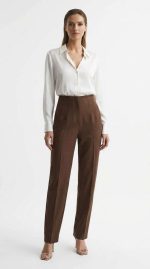 Pantalon Droit Marron Chocolat – Élégance Intemporelle – Image 4