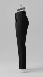 Élégance Intemporelle : Pantalon Noir Taille Haute – Image 3